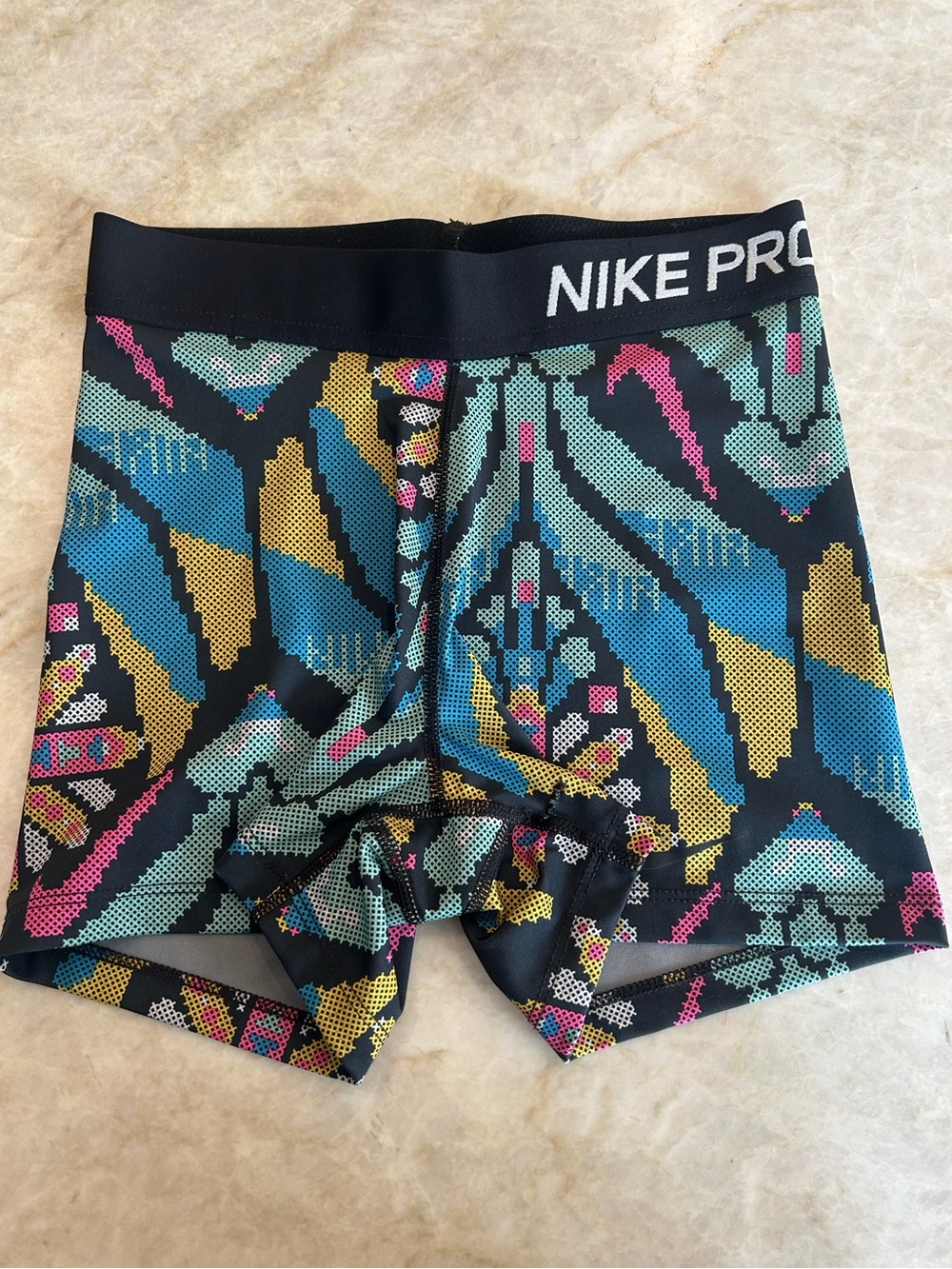 Multi color Nike Pro High Waisted Tight/ Dri-Fit Spandex Shorts!